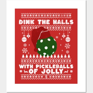 Pickleball Christmas Posters and Art